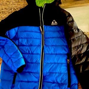 Boys Gerry down jacket. Light weight but warm and packable